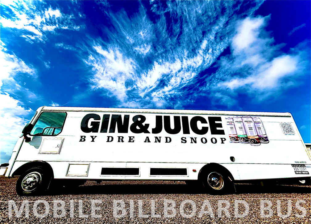 Mobile Billboard Bus that travels across the country performing OOH Advertising Campaigns, promotional marketing and sample programs combined with augmented reality