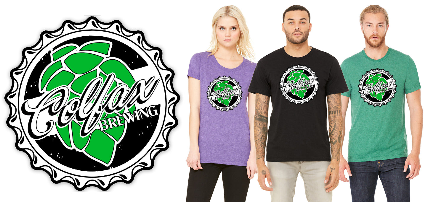 Colfax Brewing Company Bottle Cap T-shirt - The Silk Screen Machine