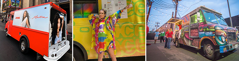 Mobile Billboard Trucks in various cities all over the United States. Mobile marketing and advertising tours. Product sample campaigns or mobile truck promotional product tours for your brand or products.