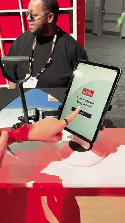 White Label drag and drop event software for live printing and customizing promotional products at fortune 500 conventions and conferences. Integrates with event platforms like RainFocus.  